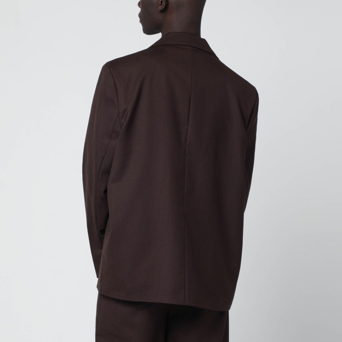Séfr Seydou mud-colored jacket in wool blend twill Séfr