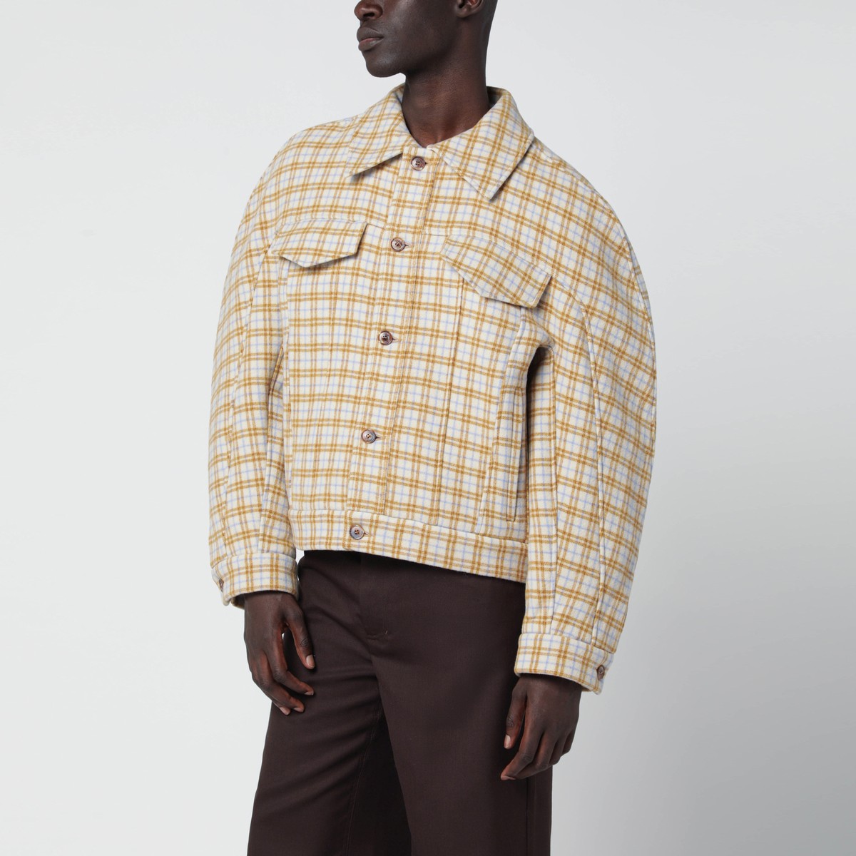 Séfr Matthieu jacket in checked wool cloth Séfr
