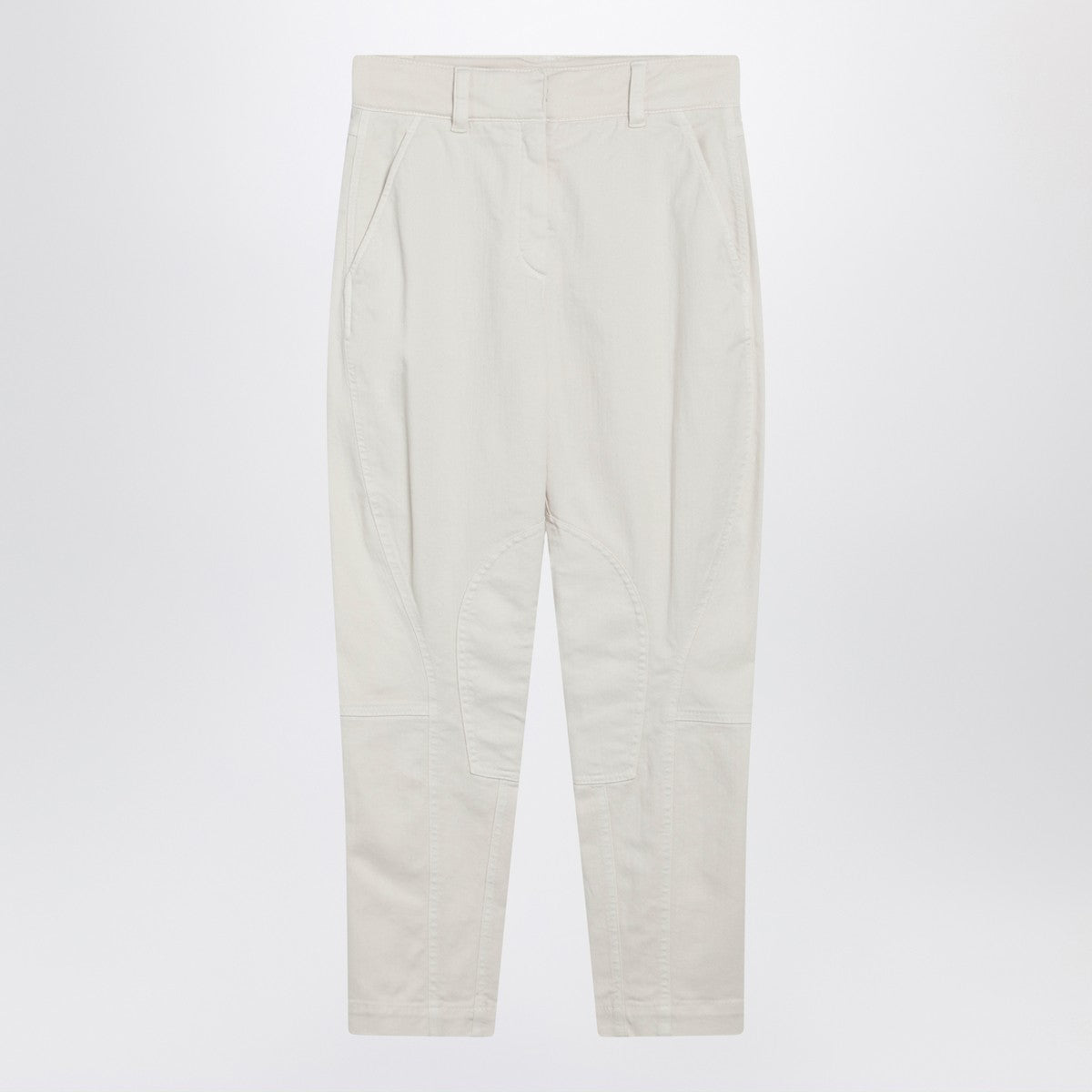 Brunello Cucinelli Chalk white Equestrian trousers Brunello Cucinelli