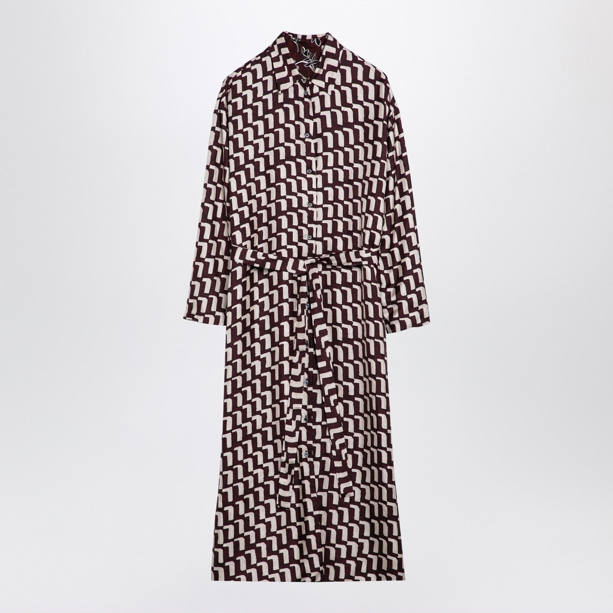 MAX MARA TIMELESS Bordeaux reversible chemise dress MAX MARA TIMELESS