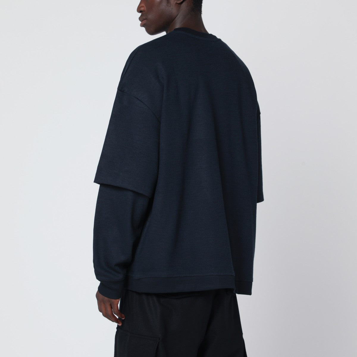 DARKPARK Navy blue Troy double-sleeve top Darkpark
