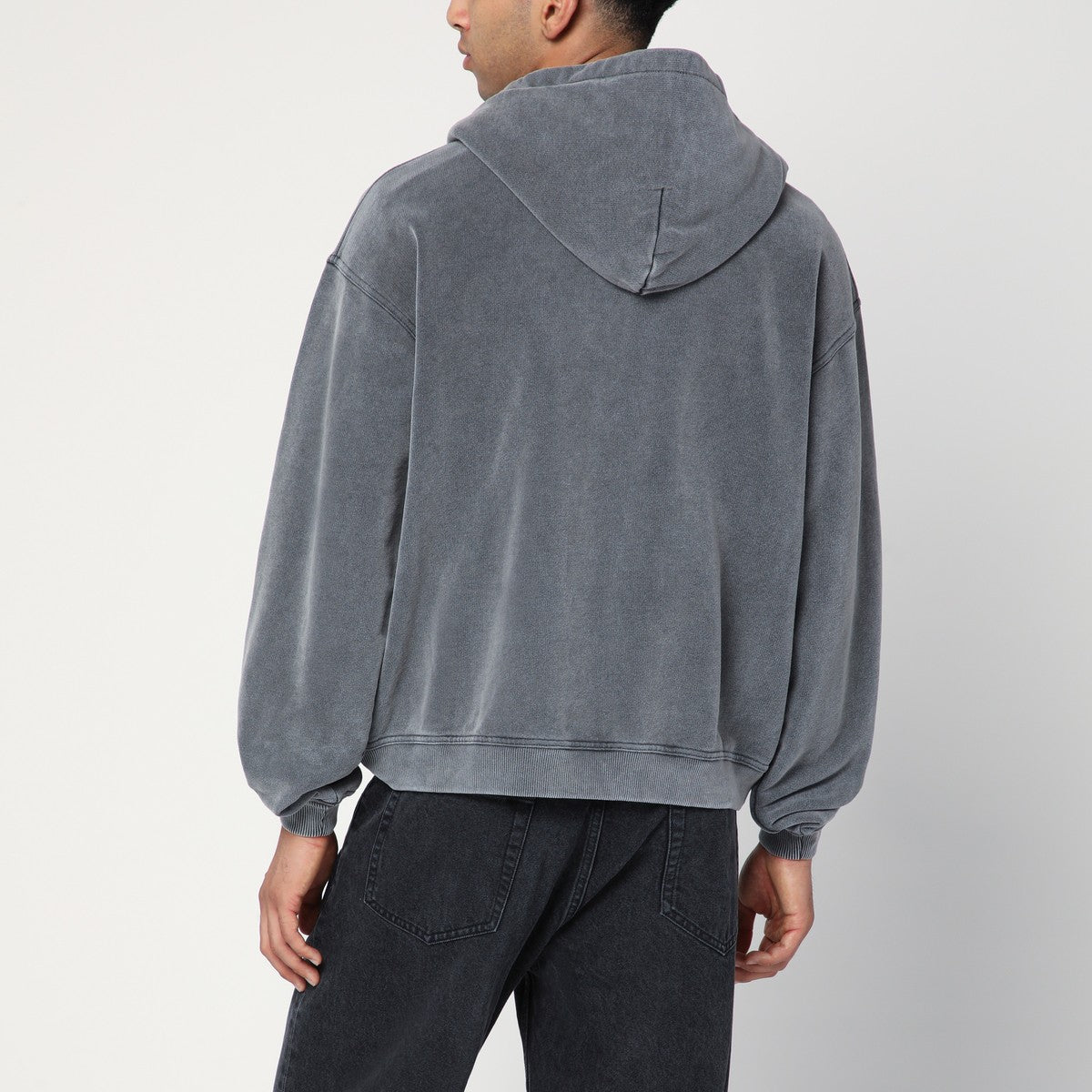 Represent Washed grey zip-up sweatshirt Represent