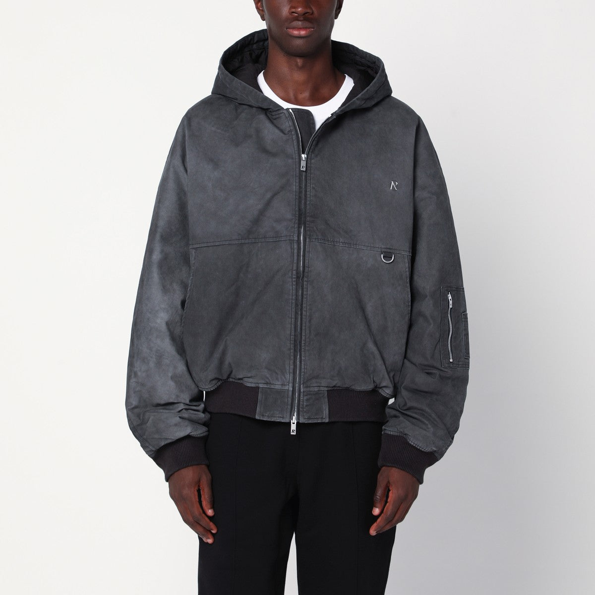 Represent Black faded hooded jacket Represent