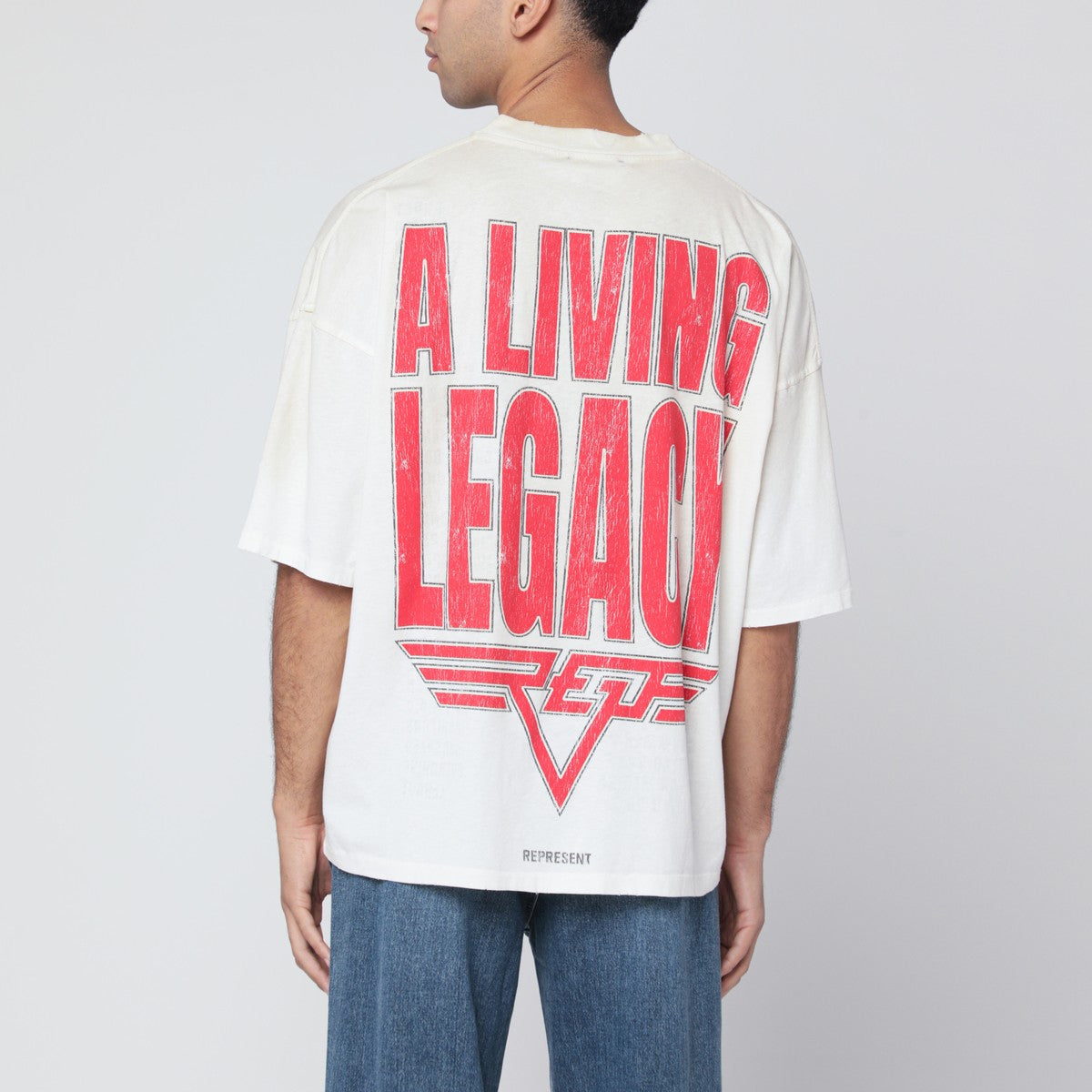 Represent Reversible Living Legacy Tour T-shirt in écru Represent