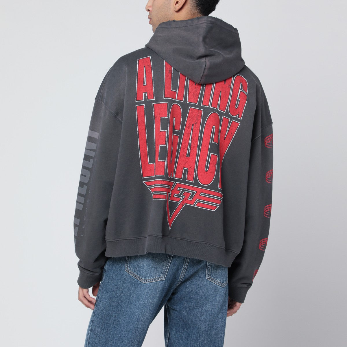 Represent Reversible Living Legacy Tour sweatshirt in grey Represent