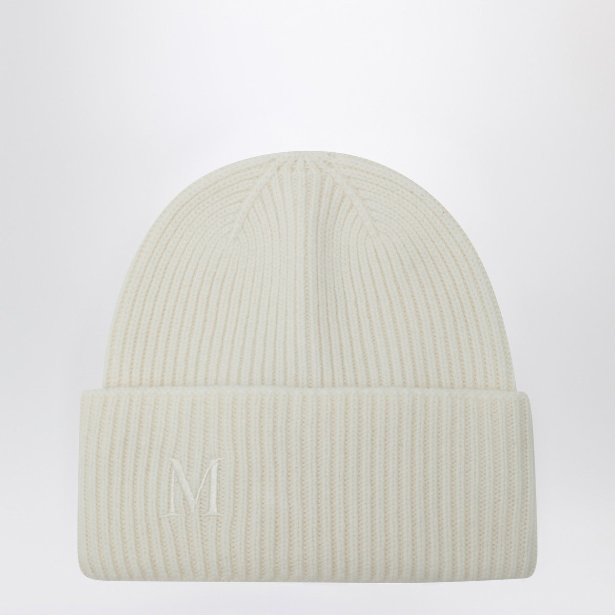 Max Mara Cashmere Beanie in White Max Mara