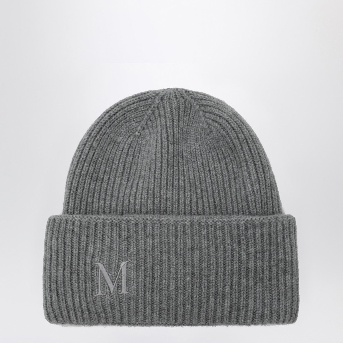 Max Mara Cashmere Beanie in Light Grey Max Mara