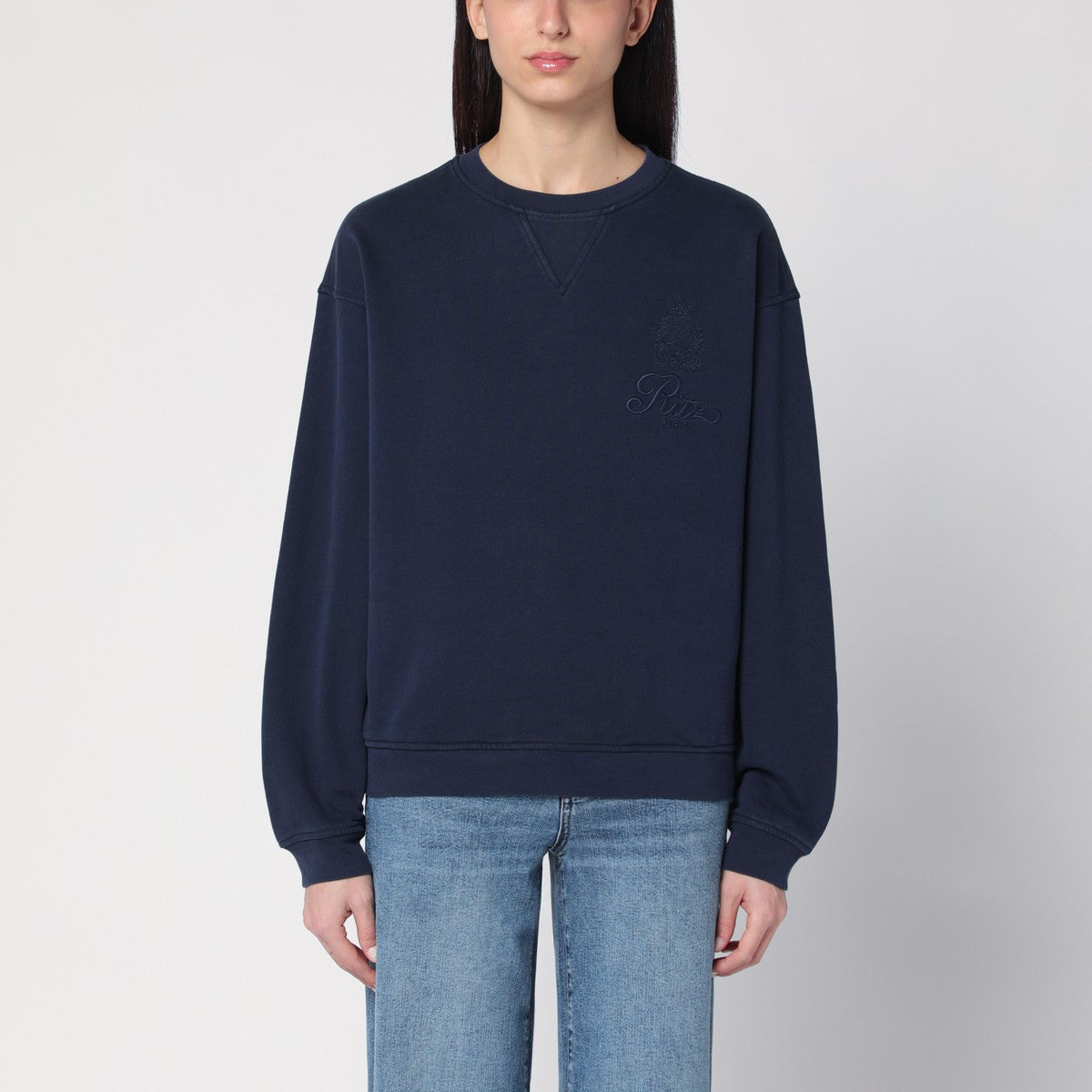 Frame Navy blue cotton blend sweatshirt Frame