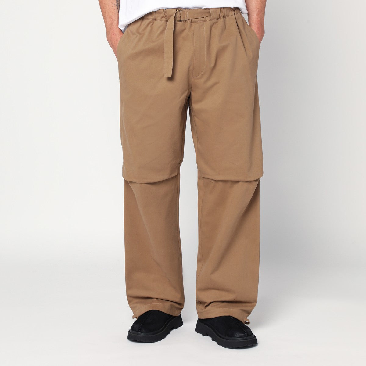 DARKPARK Tobacco-coloured Jordan wide leg trousers Darkpark