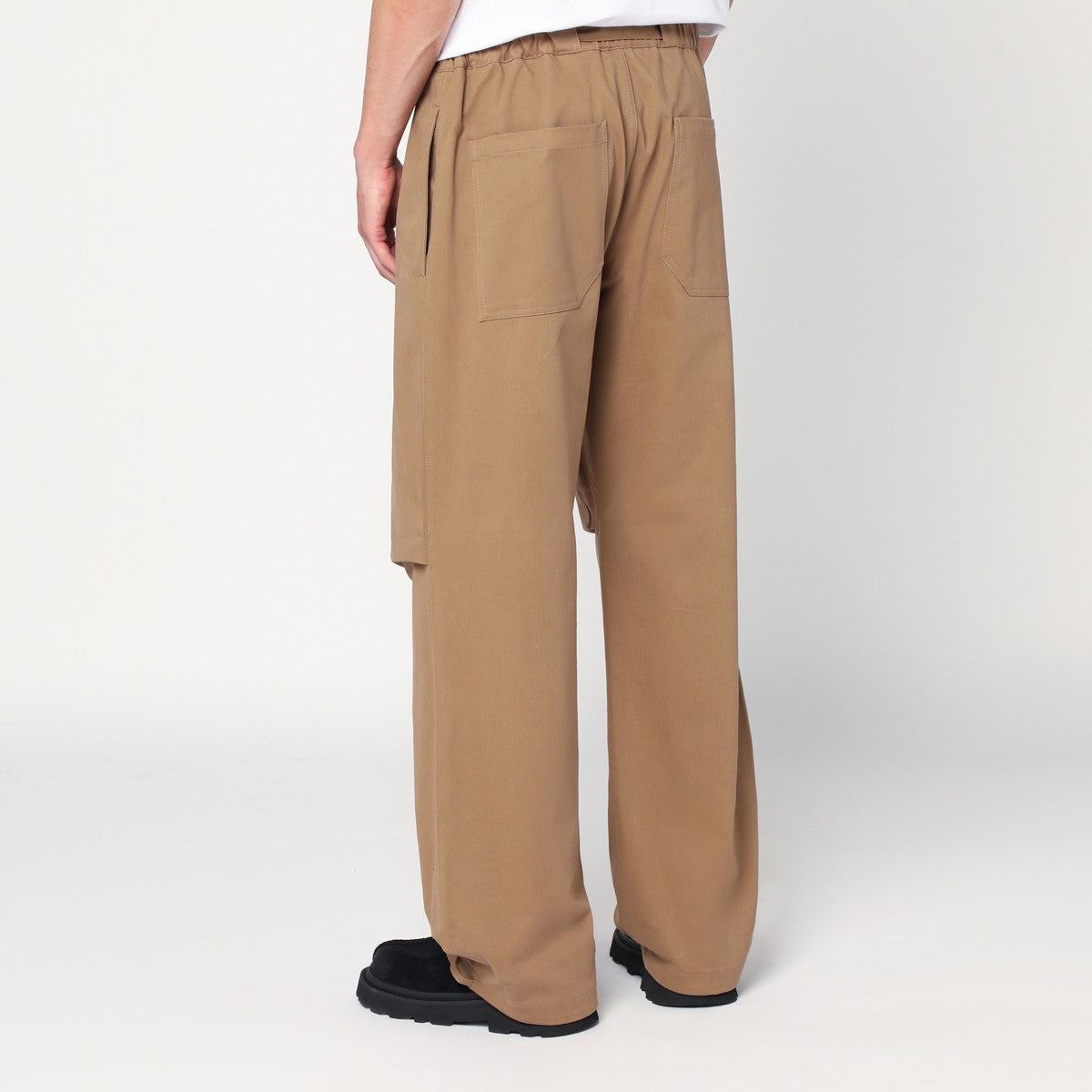 DARKPARK Tobacco-coloured Jordan wide leg trousers Darkpark