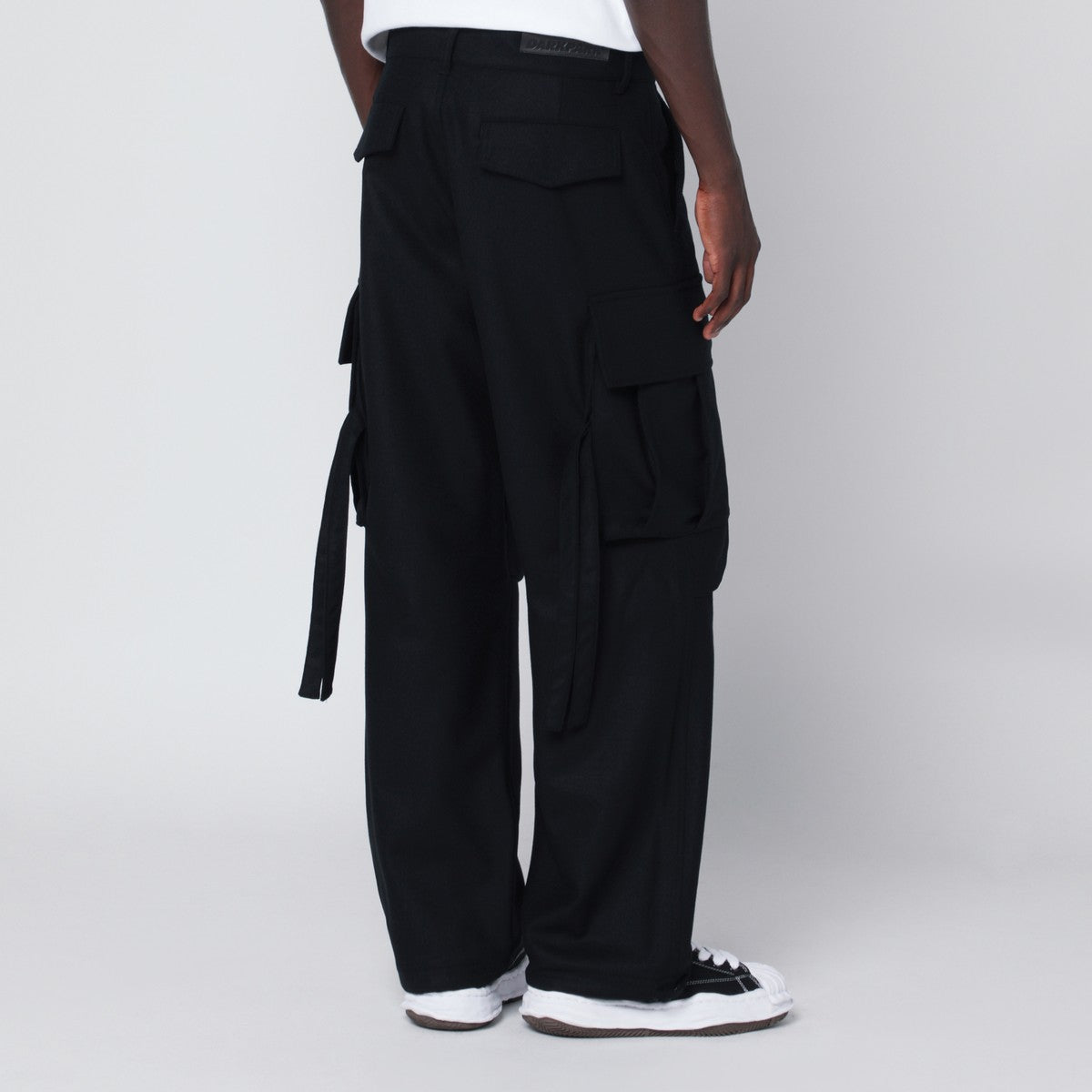 DARKPARK Black Saint wool cargo trousers Darkpark