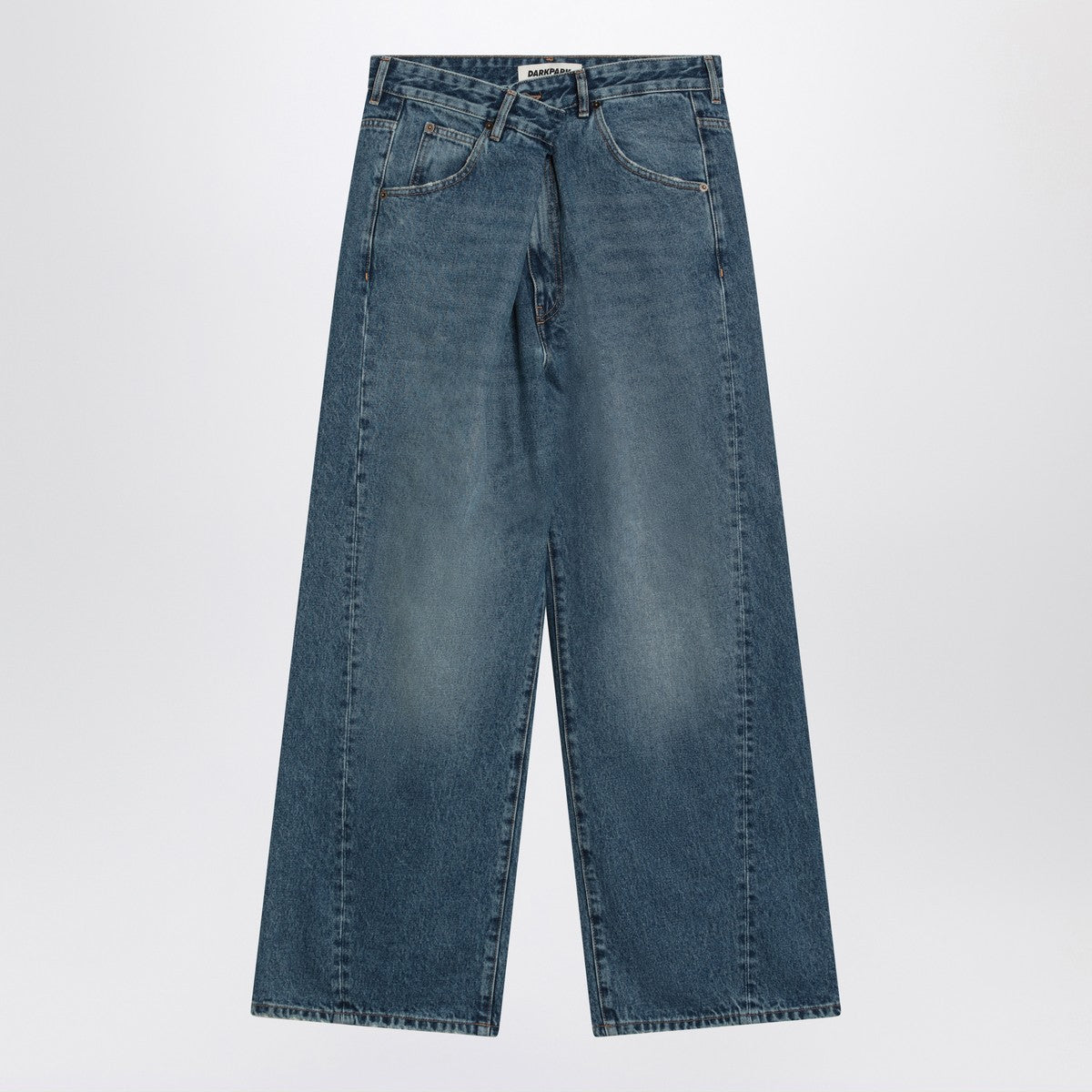 DARKPARK Blue asymmetrical wide leg jeans Ined Darkpark