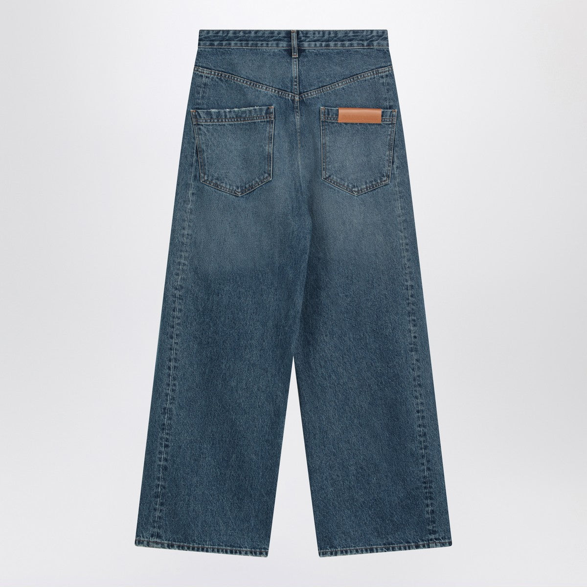 DARKPARK Blue asymmetrical wide leg jeans Ined Darkpark