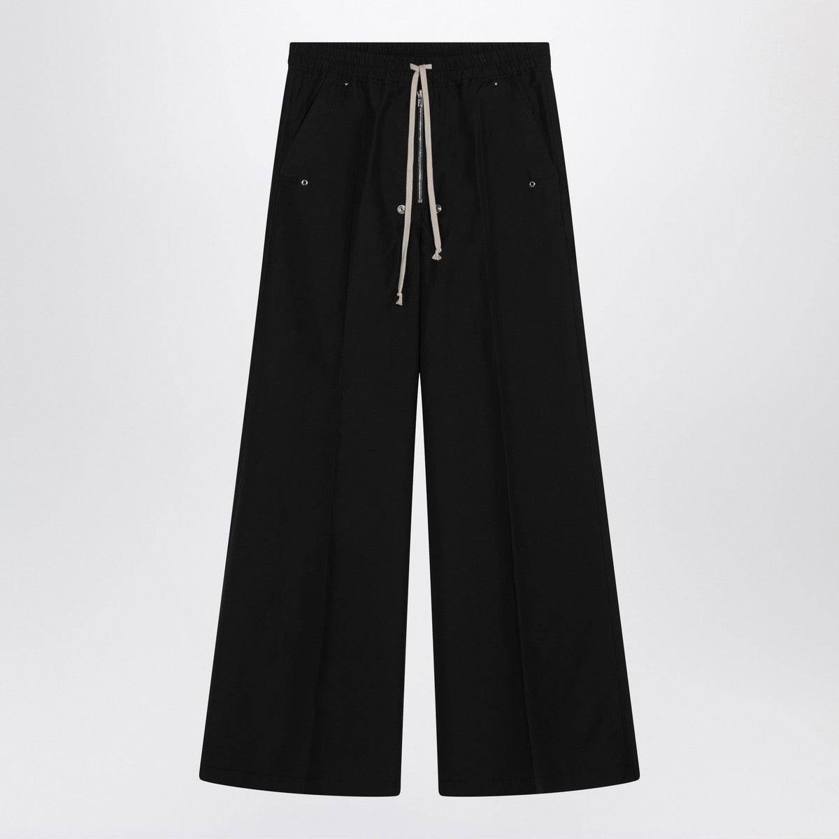 Moncler + Rick Owens Wide Bela trousers in black cotton poplin Moncler + Rick Owens