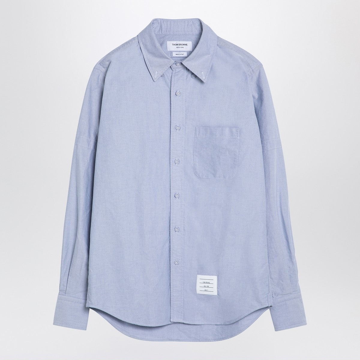 Thom Browne Light blue cotton button-down shirt Thom Browne