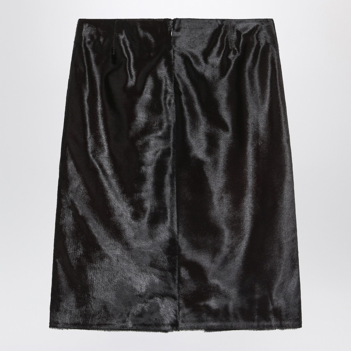 LouLou De Saison Brown Myra skirt in pony-effect leather LouLou De Saison