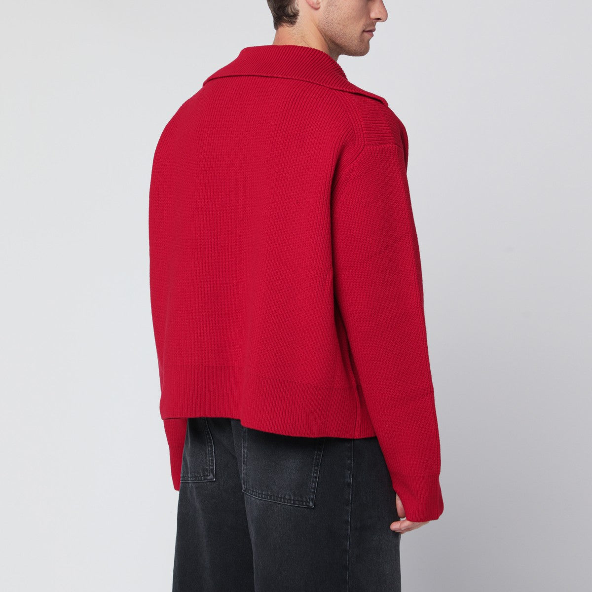STUDIO NICHOLSON Crimson wool sweater Studio Nicholson