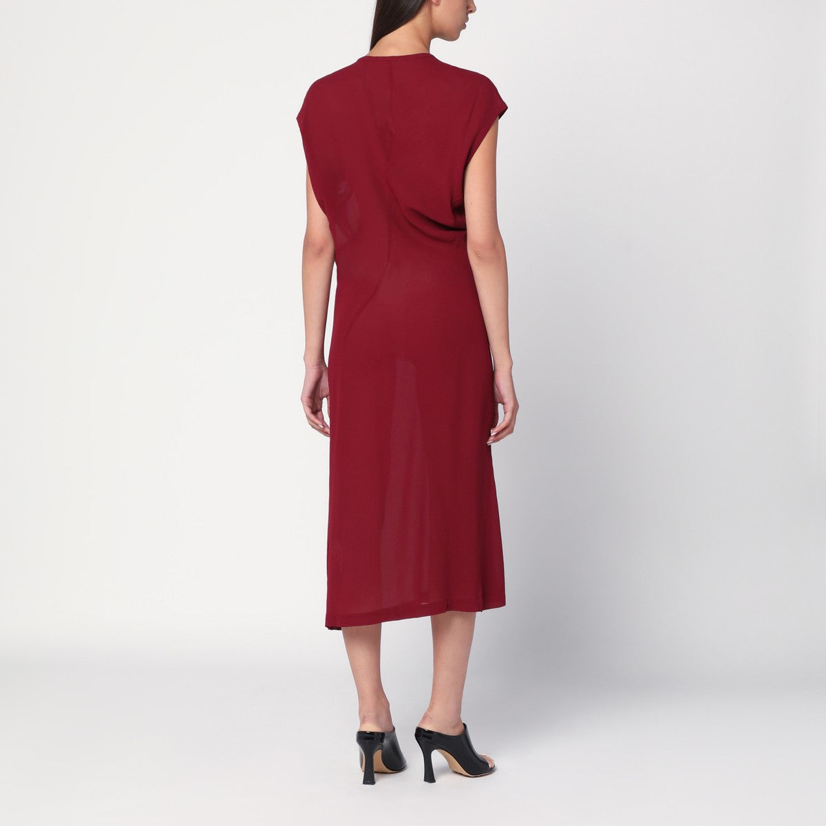 6397 S-Curve dress in bordeaux chiffon 6397