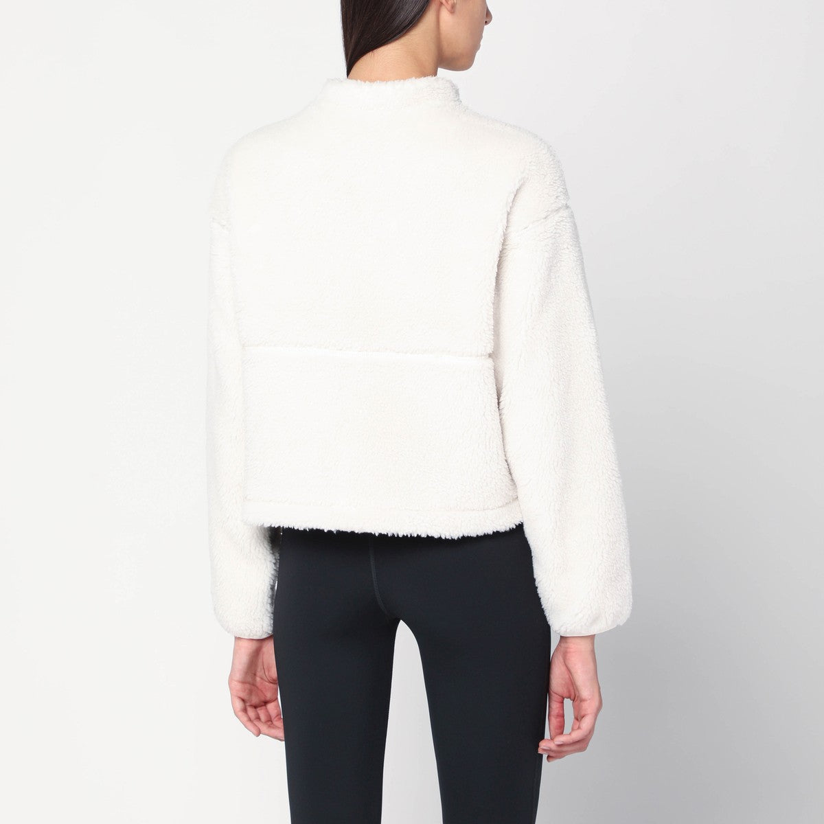 The North Face White cropped zip-up fleece The North Face