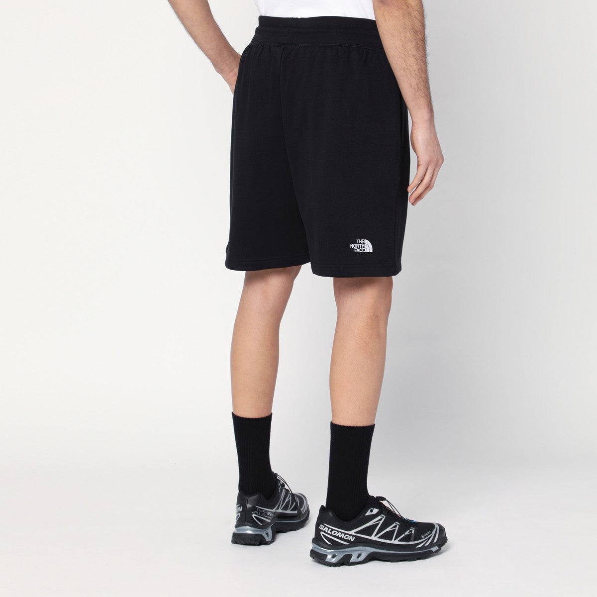 The North Face Black cotton-blend shorts with logo The North Face