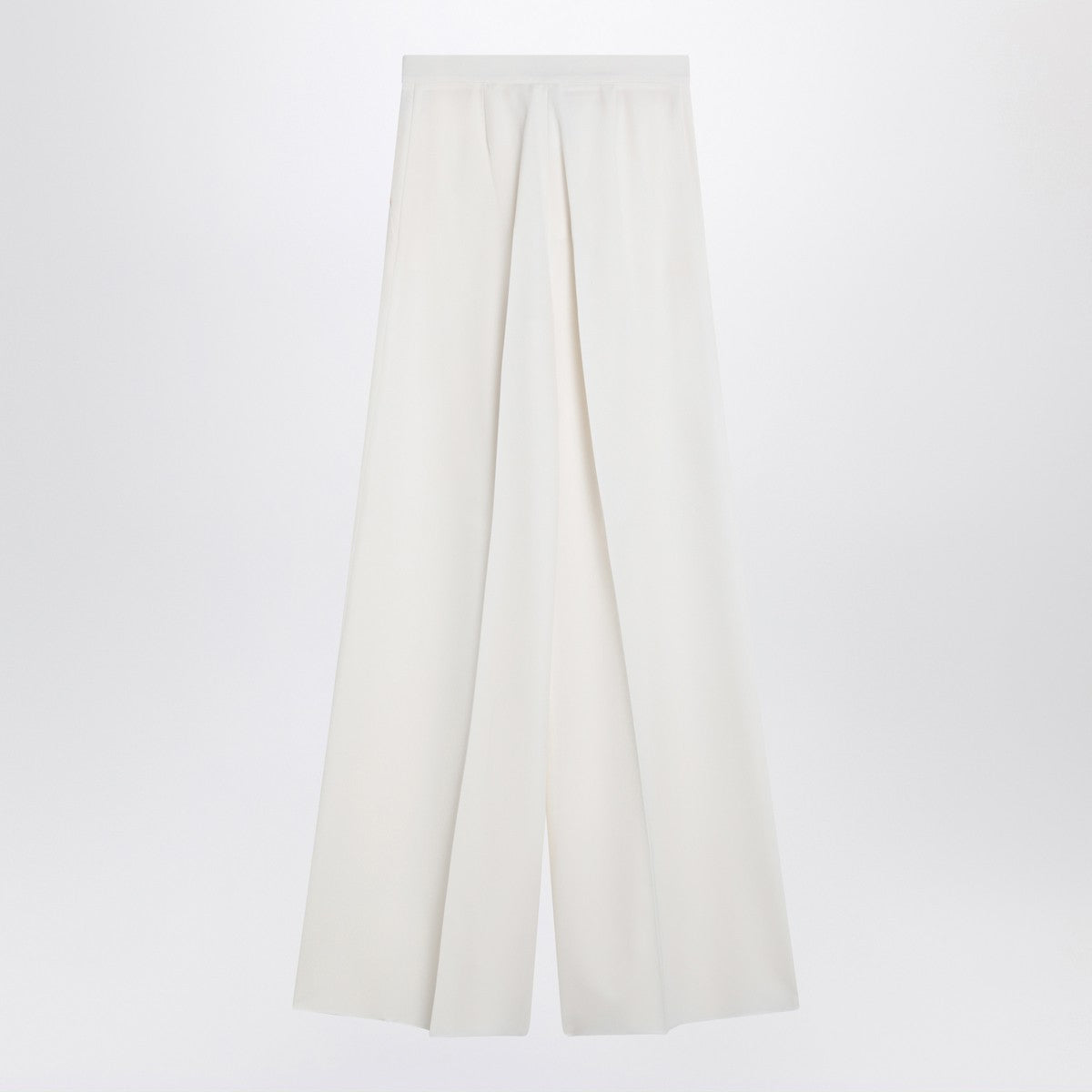 Max Mara White wool gabardine trousers