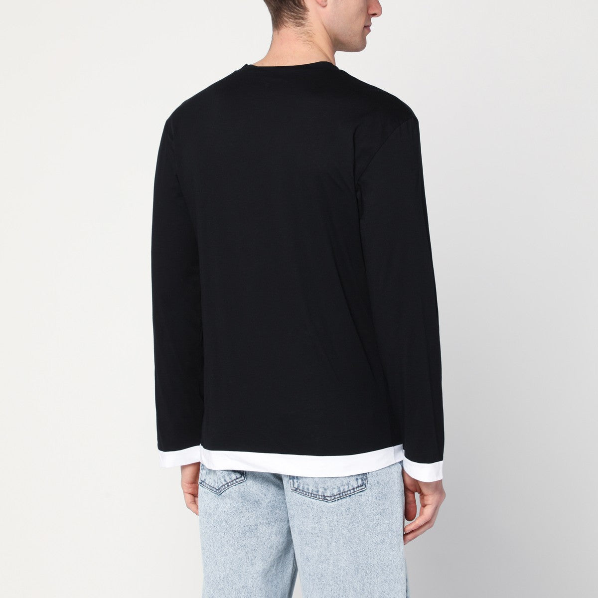 NAMACHEKO Black/white cotton knit shirt NAMACHEKO