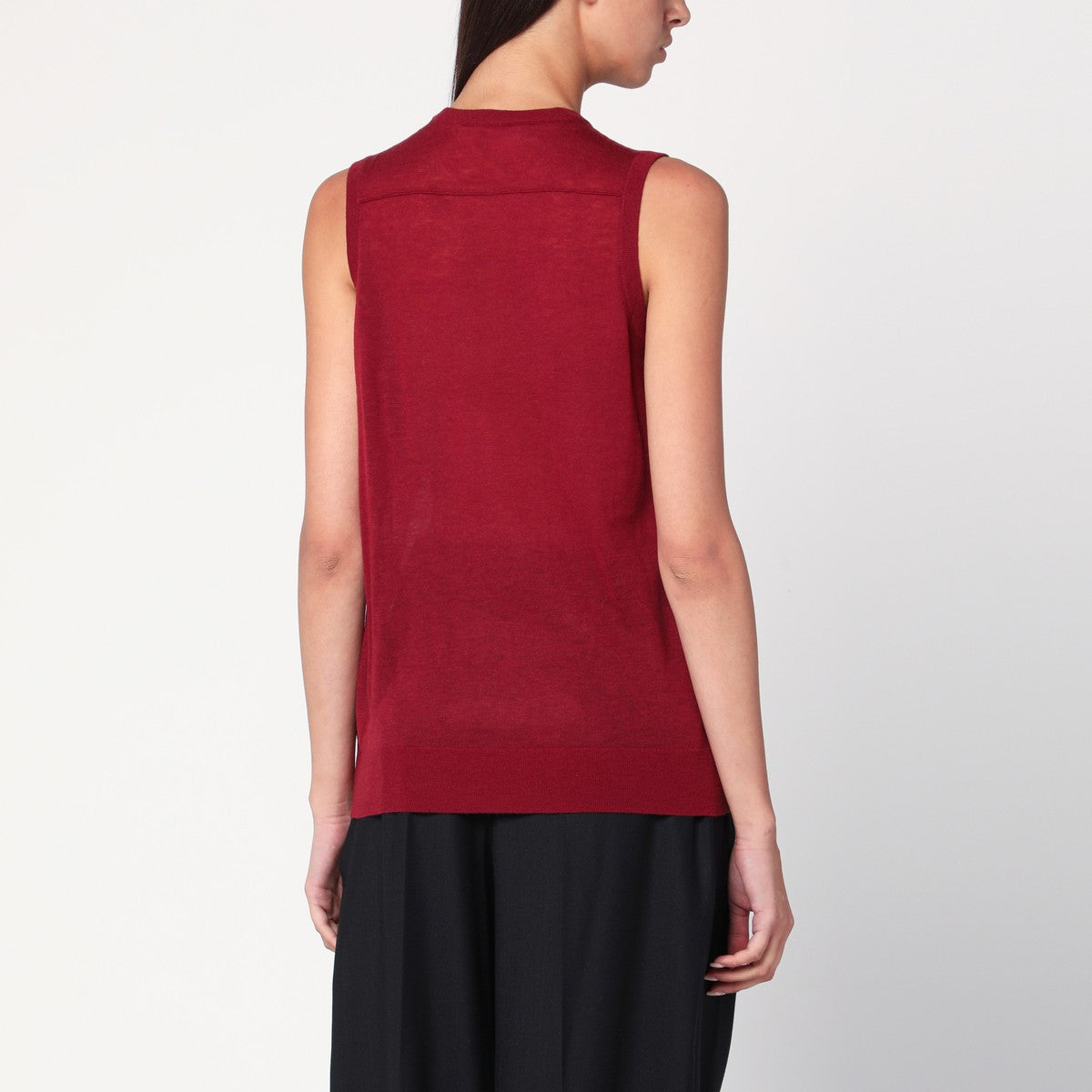 6397 Bordeaux semi-sheer tank top 6397