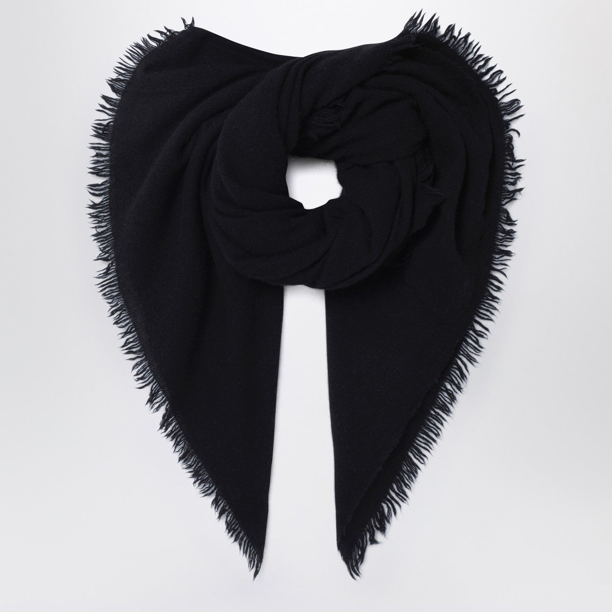 Destin Black cashmere scarf
