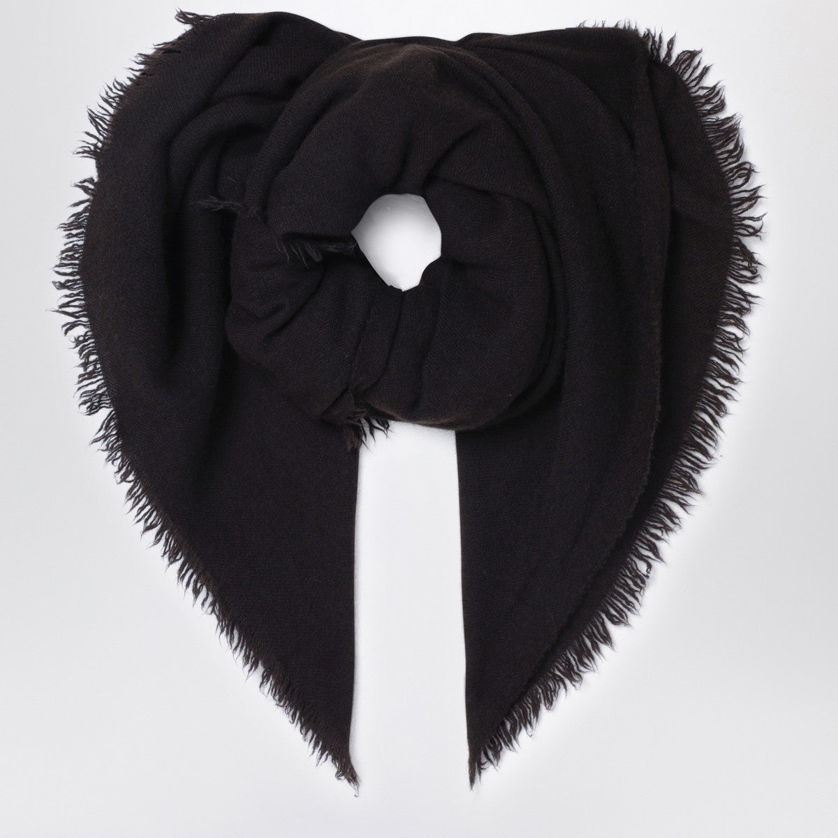 Destin Ebony brown cashmere scarf