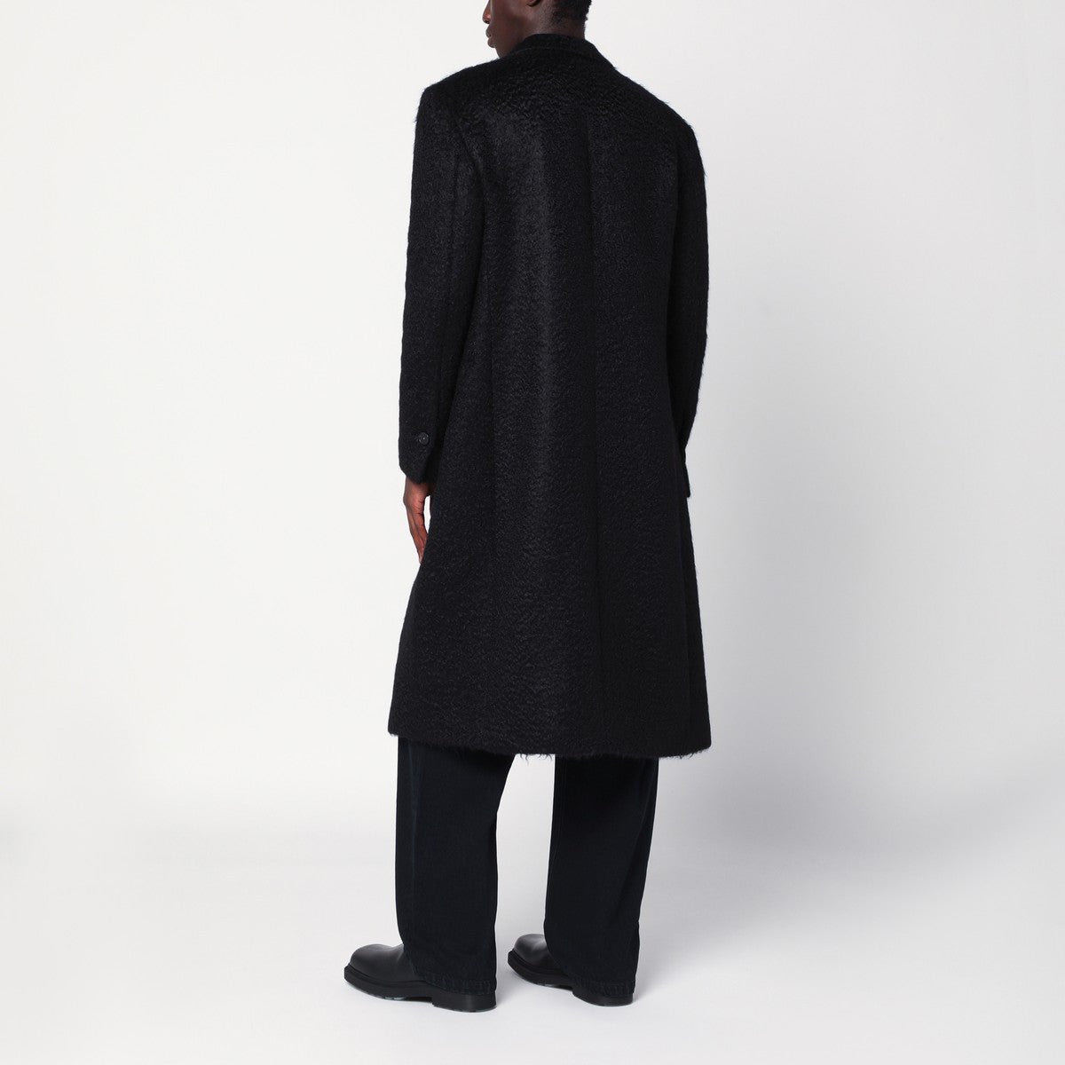 NAMACHEKO Black single-breasted wool coat NAMACHEKO