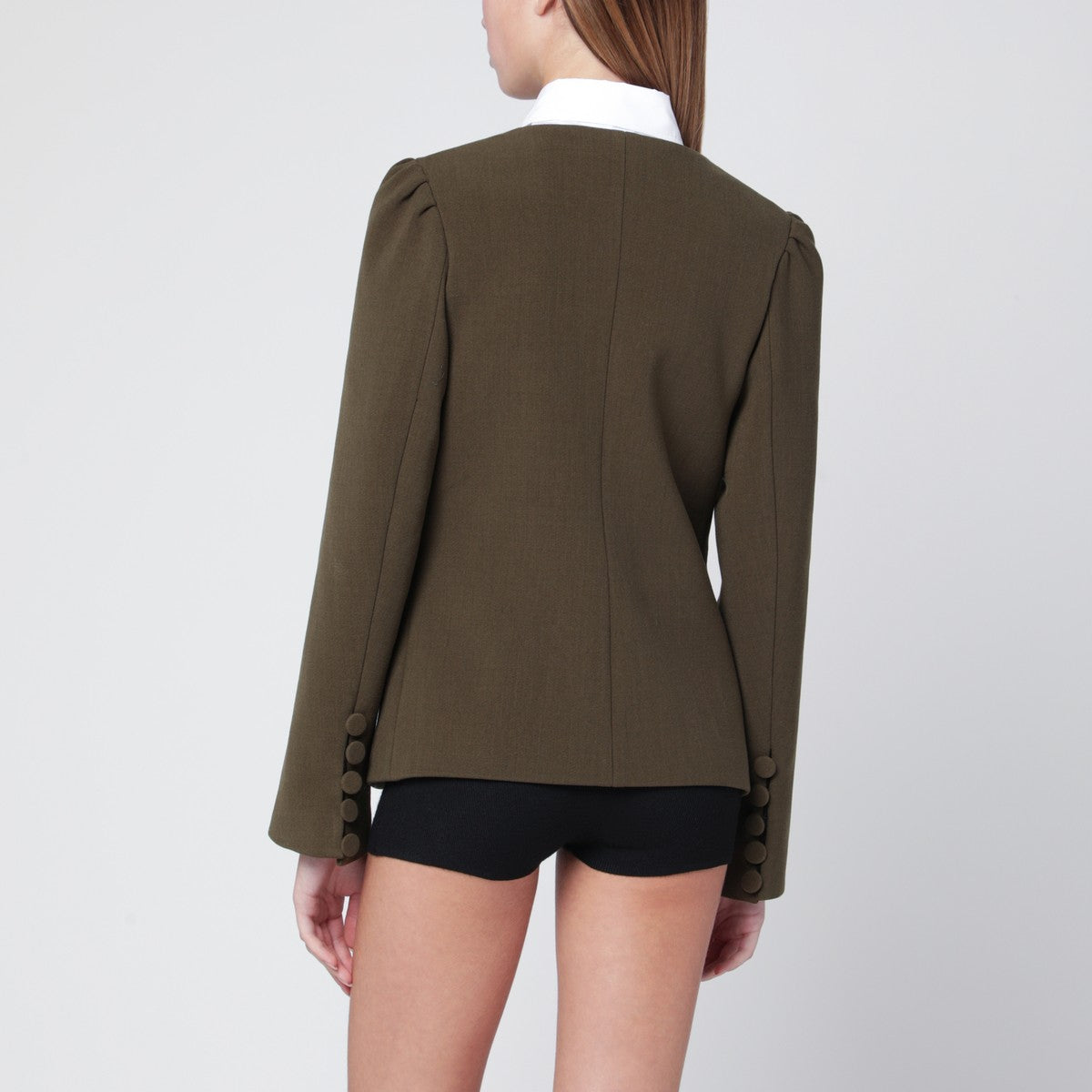 NAMACHEKO Moss green wool-blend jacket NAMACHEKO