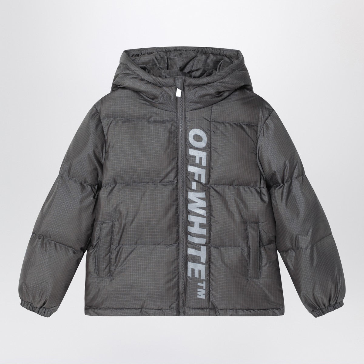 Off White Off-White™ Dark gray Ripstop nylon puffer jacket Off White