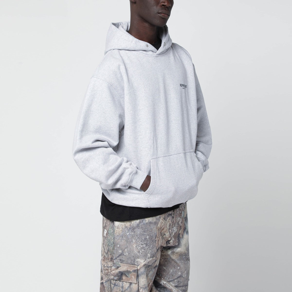 Represent Grey oversized hoodie Represent