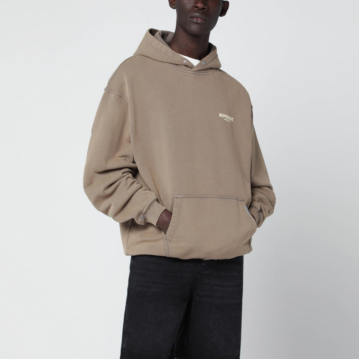 Represent Light brown oversized hoodie Represent