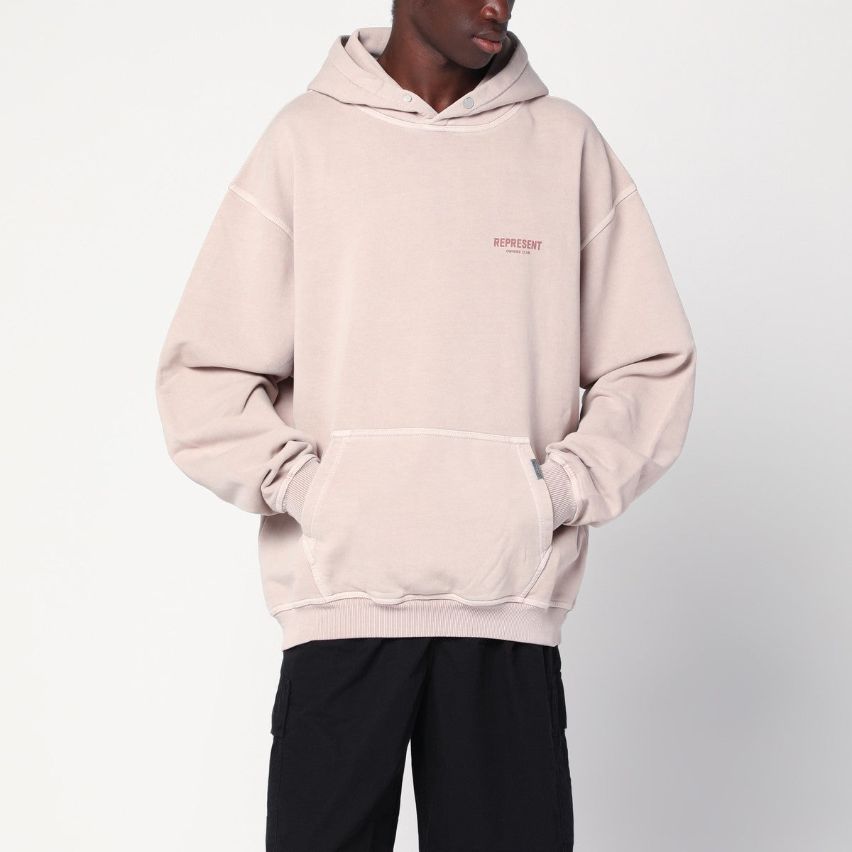 Represent Dusty mauve oversized hooded sweatshirt Represent