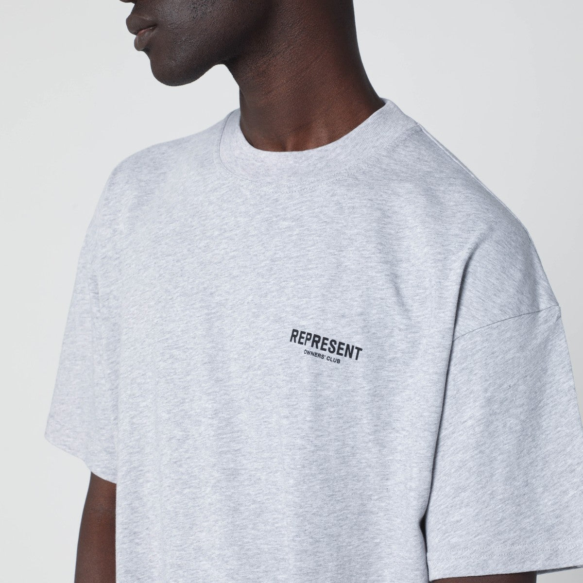 Represent Grey cotton T-shirt with logo Represent