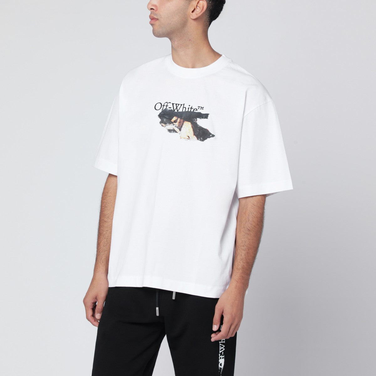 Off White Off-White™ White Paint Arrow Skate Logo T-shirt Off White