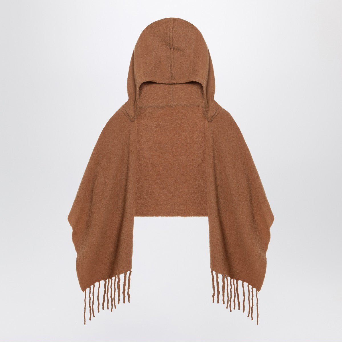 Destin Brown wool hooded cape Destin