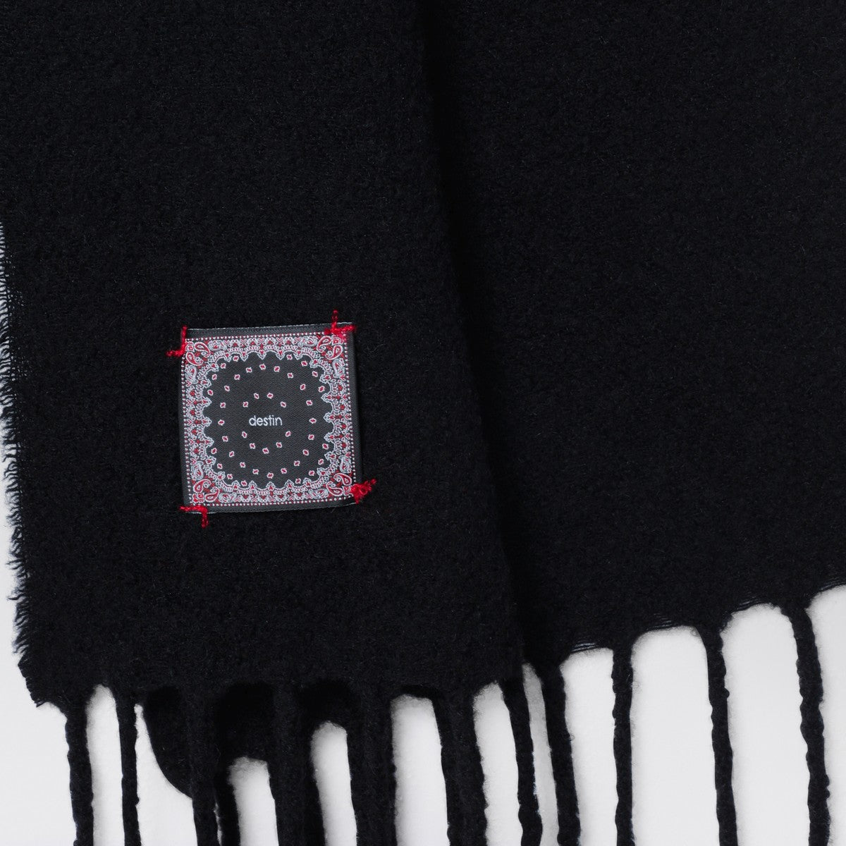Destin Black wool and cahsmere scarf Destin
