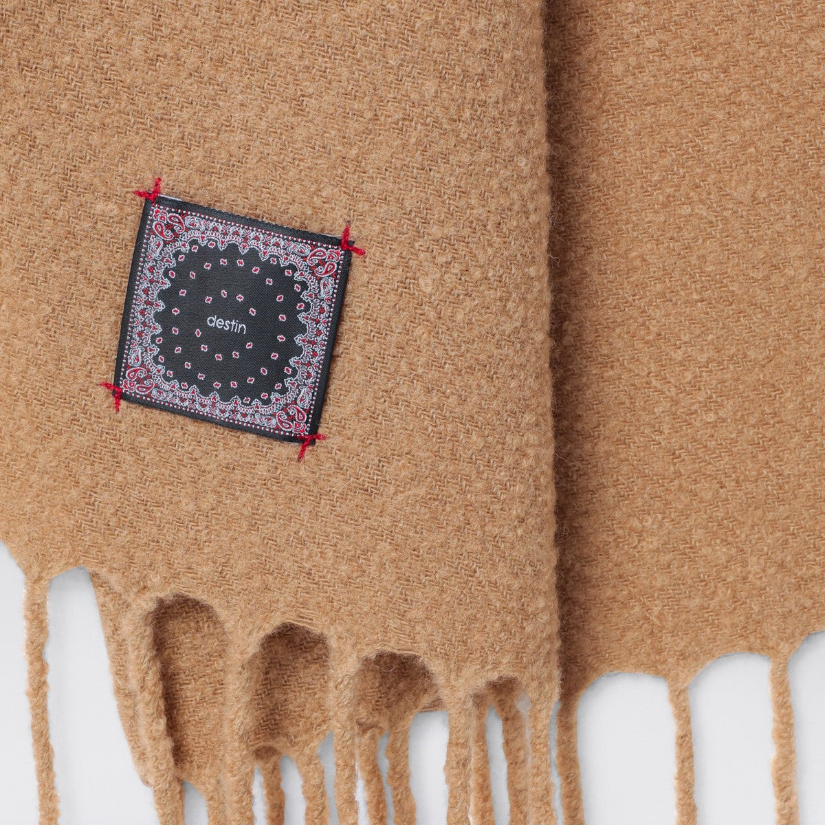 Destin Camel wool and cahsmere scarf Destin