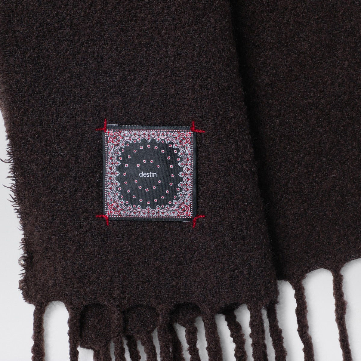 Destin Ebony brown wool and cahsmere scarf Destin