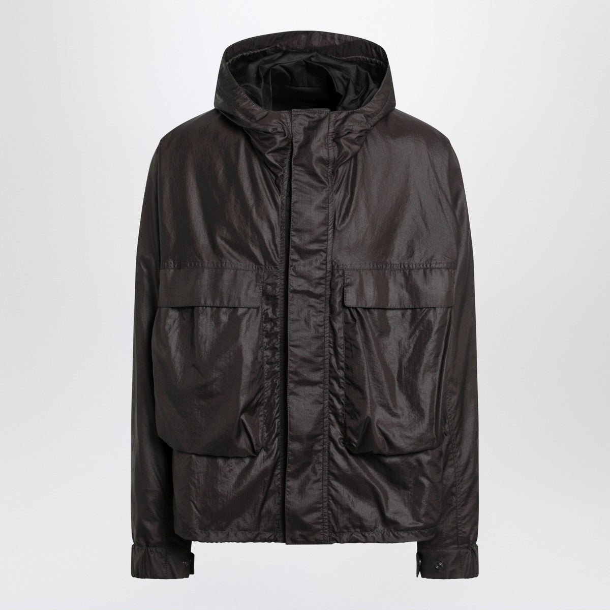LEMAIRE Lightweight brown nylon jacket Lemaire