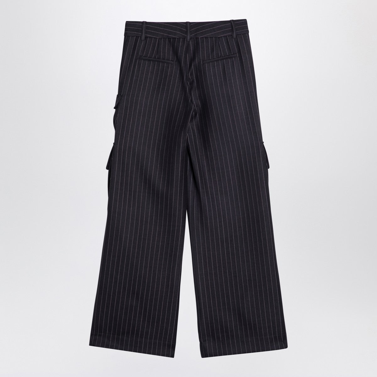 Off White Off-White™ Wide grey pinstripe cargo trousers Off White