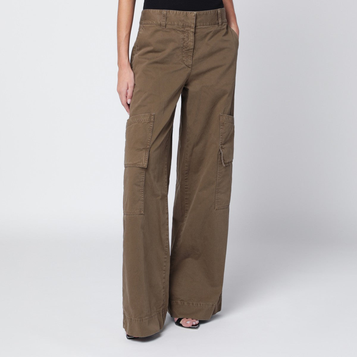 Off White Off-White™ Brown cotton cargo trousers Off White