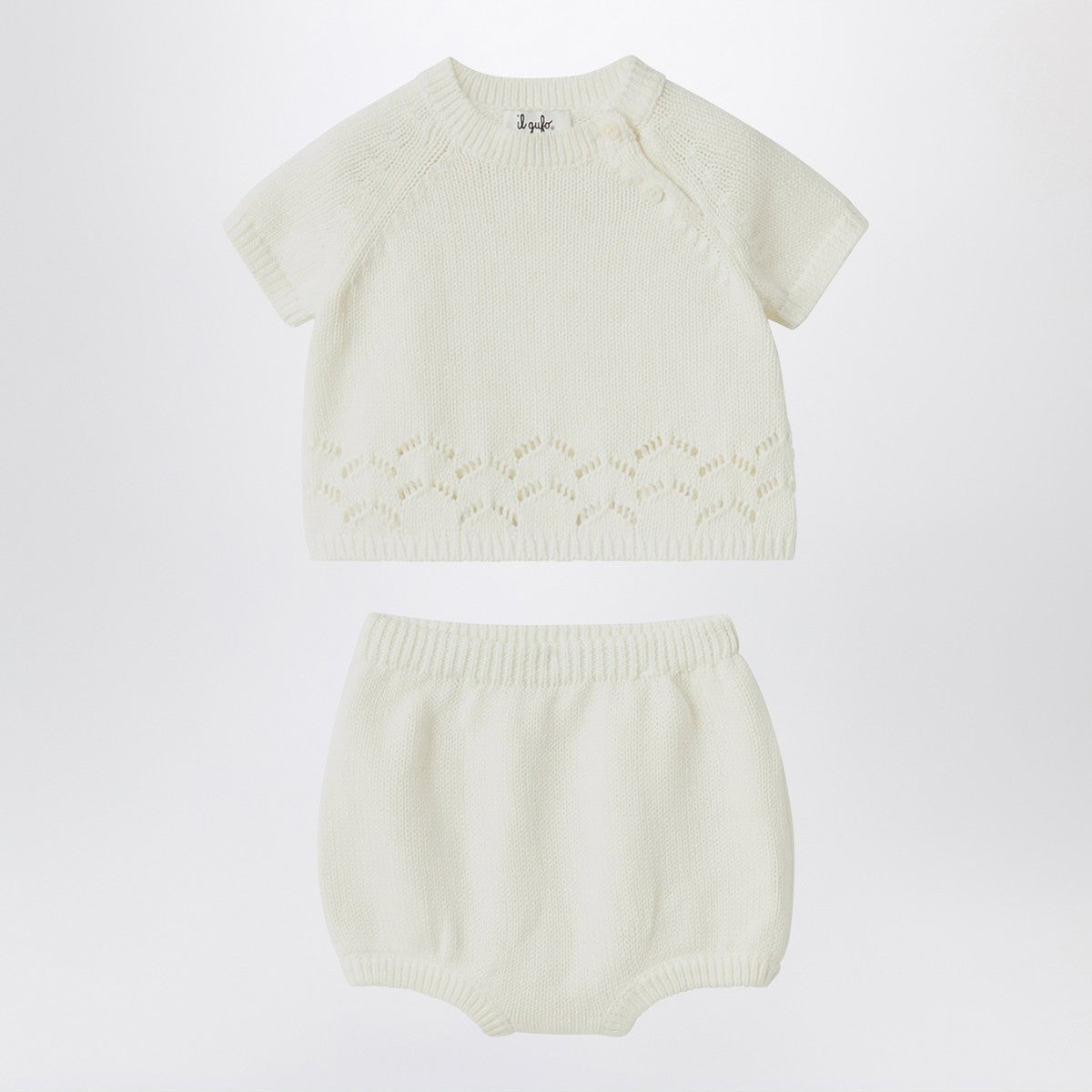 Il Gufo White milk set in organic cotton Il Gufo