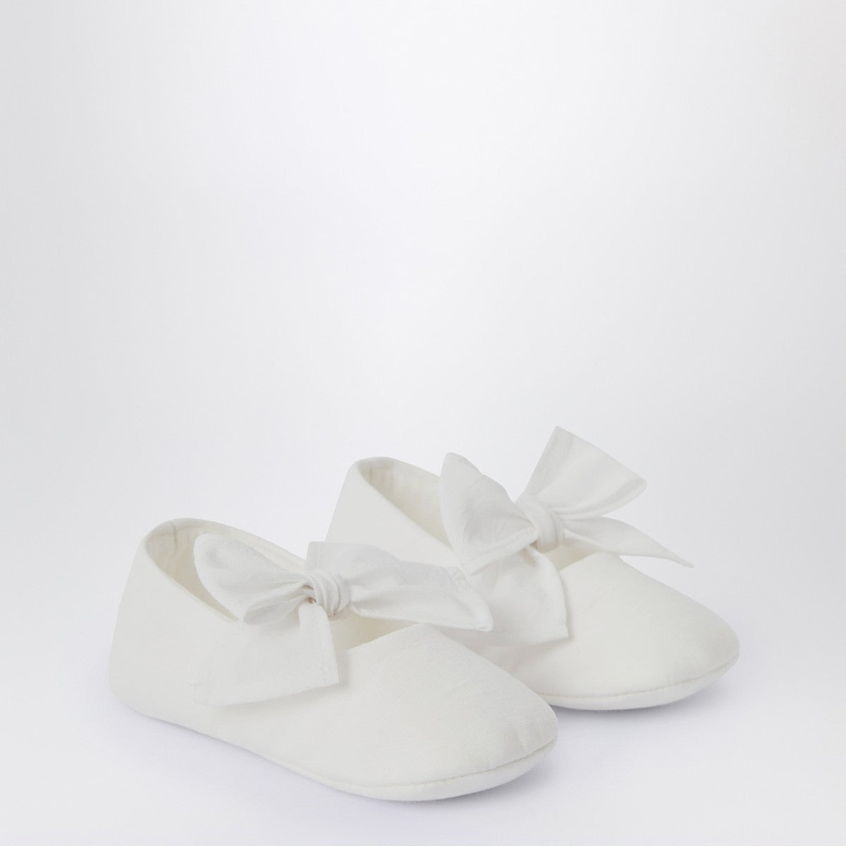 Il Gufo White Newborn Shoe with Bow Il Gufo