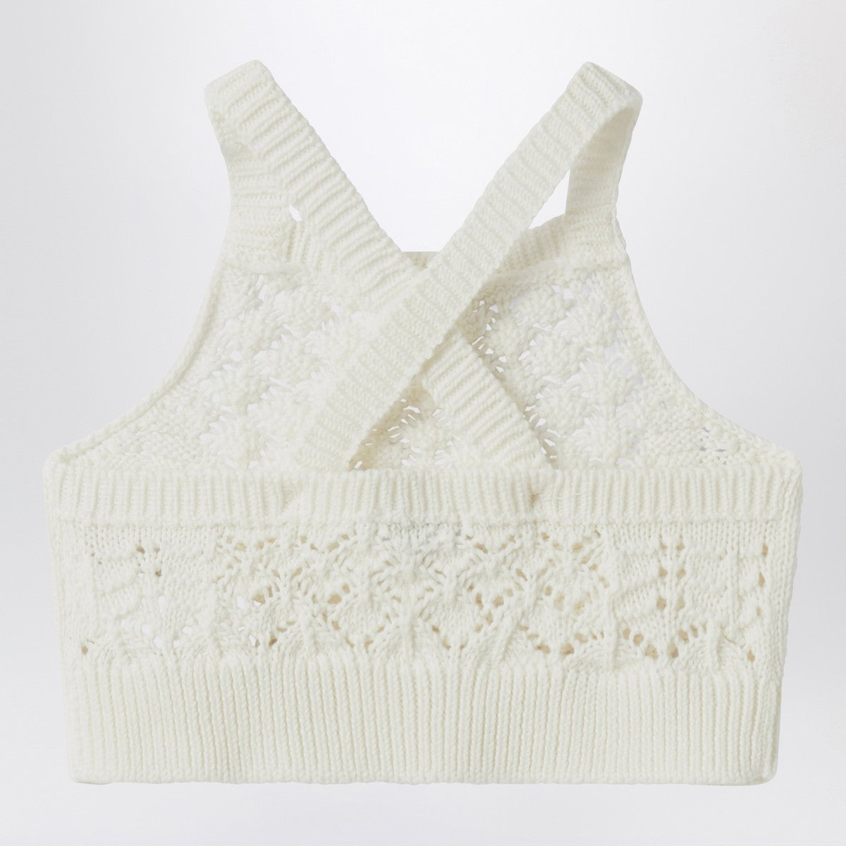 Il Gufo Milk white crochet top Il Gufo