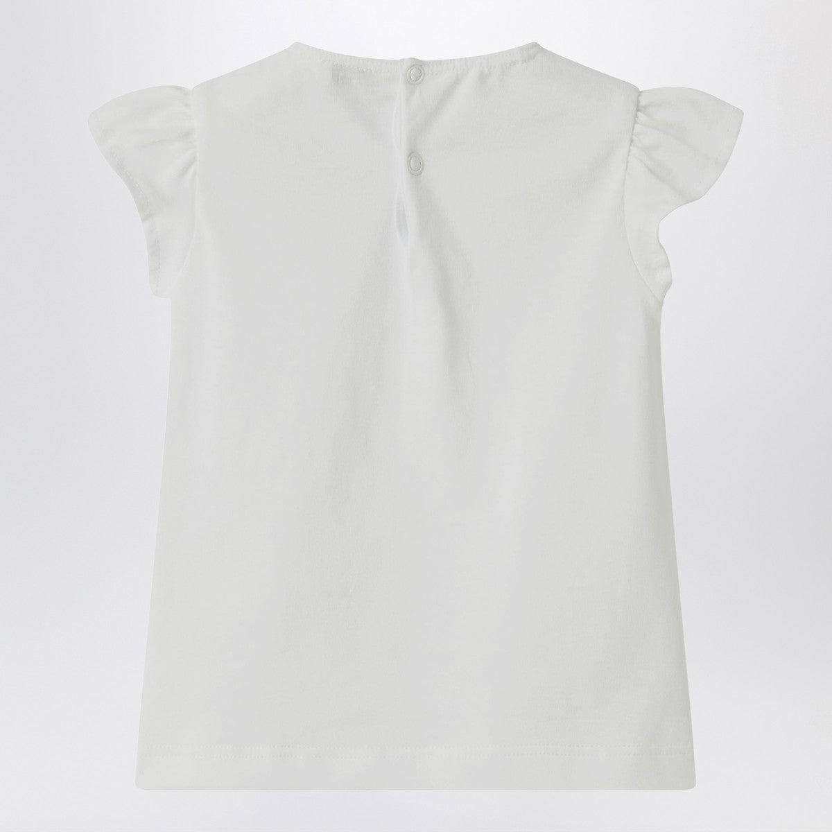 Il Gufo White T-shirt with ruffled sleeves Il Gufo