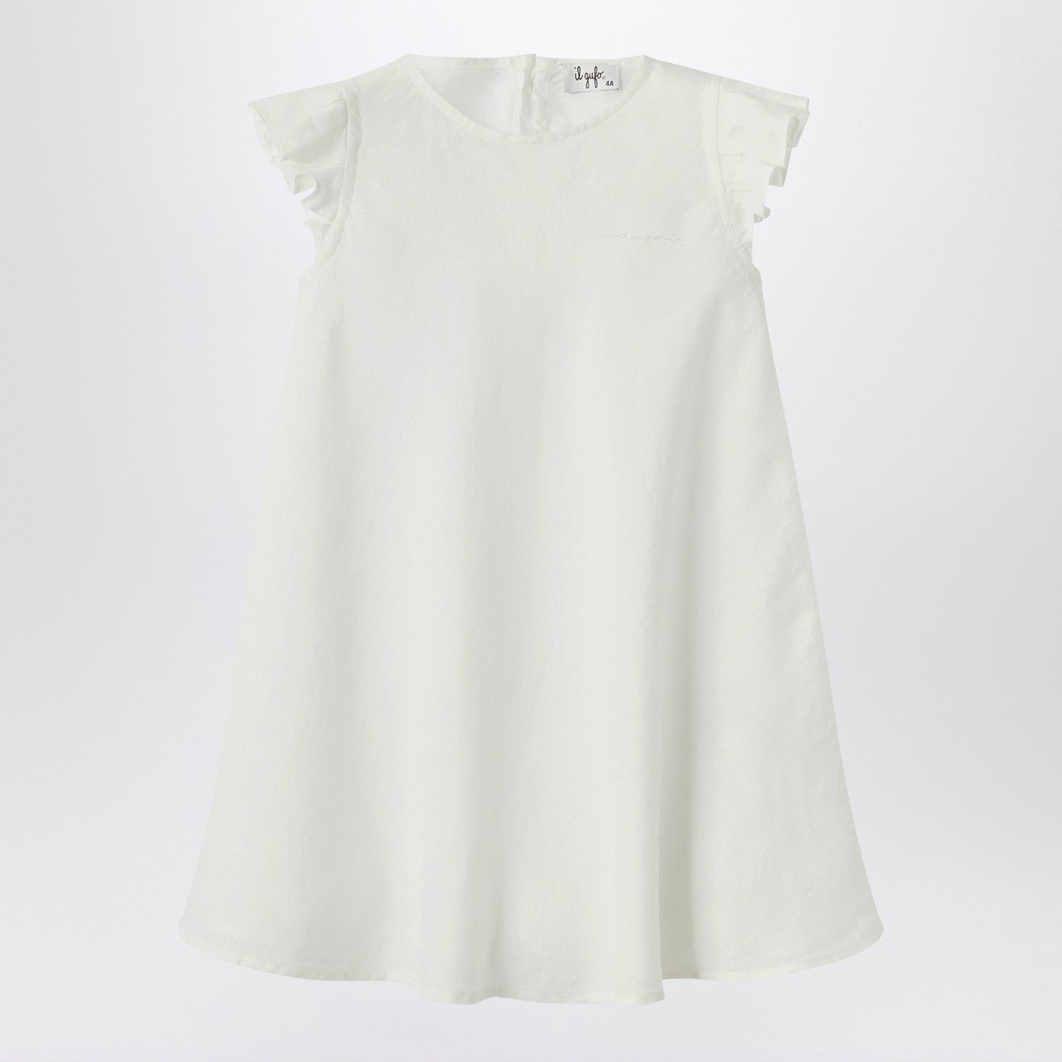 Il Gufo White linen dress with ruffles Il Gufo
