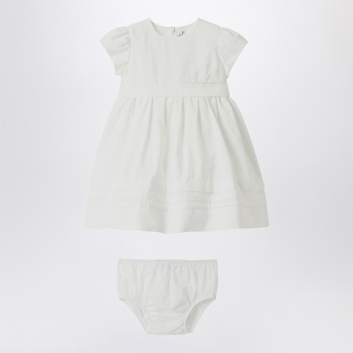 Il Gufo White dress with culotte in viscose poplin Il Gufo